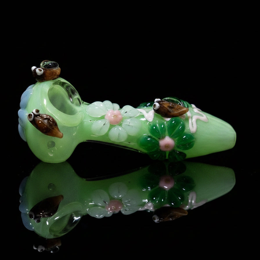 HAND PIPE | 5" Spring Bloom Glass Hand Pipe