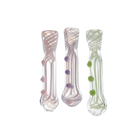 Hand Pipe | 4.5 "Glass Three Dot Colored Twisted Handmade Pipe