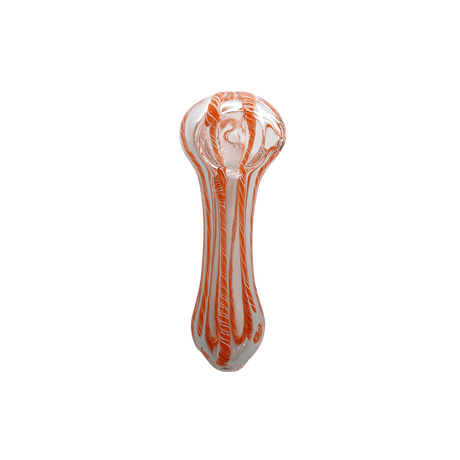 Hand Pipe | Glass Spoon Candy Cane Color Swirl Hand Pipe