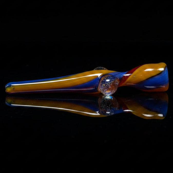 Hand Pipe | 4.5 "Glass Full Colored One Hitters Twisted Handmade Pipe