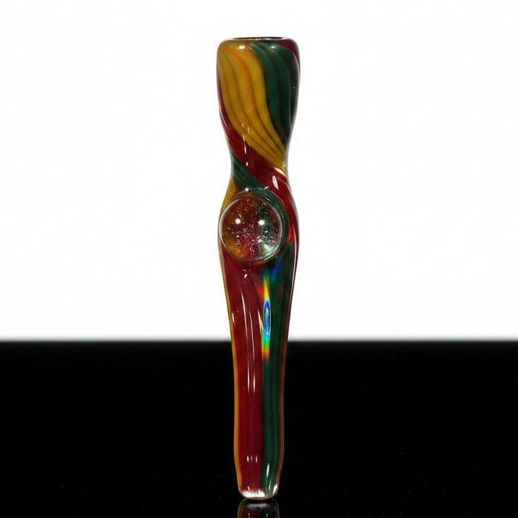 Hand Pipe | 4.5 "Glass Full Colored One Hitters Twisted Handmade Pipe