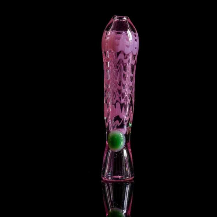 Hand Pipe | 4.5" Dot Glass Colored Ring Handmade Pipe