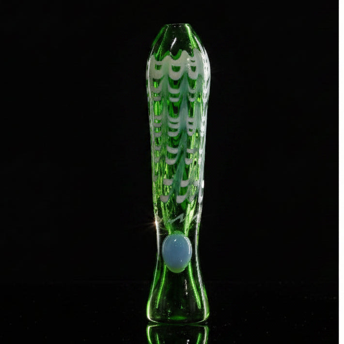 Hand Pipe | 4.5" Dot Glass Colored Ring Handmade Pipe
