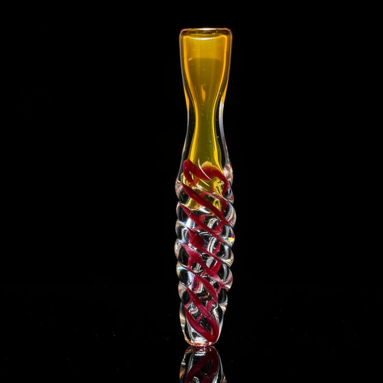 Hand Pipe | 4.5" Glass Colored Insert Twisted Handmade Pipe