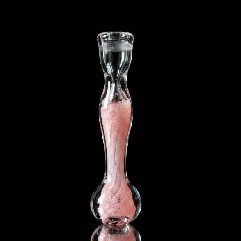 Hand Pipe | 4" Fritted Swirl Flat Mouth Glass Hand Pipe