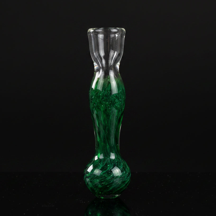 Hand Pipe | 4" Fritted Swirl Flat Mouth Glass Hand Pipe