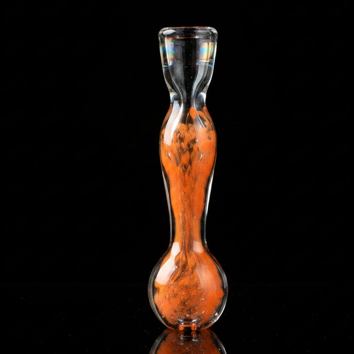 Hand Pipe | 4" Fritted Swirl Flat Mouth Glass Hand Pipe