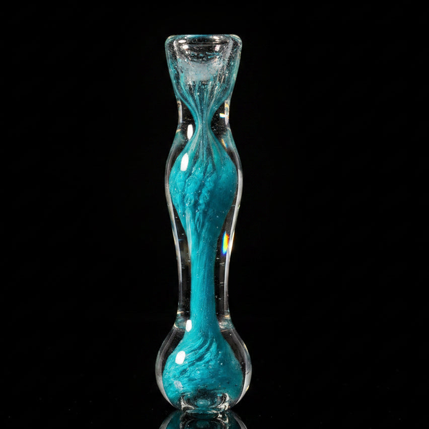 Hand Pipe | 4" Fritted Swirl Flat Mouth Glass Hand Pipe