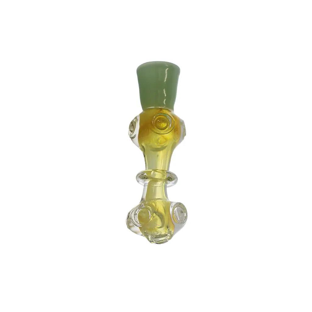 Hand Pipe | 4" Glass Colored Head Ring Handmade Pipe