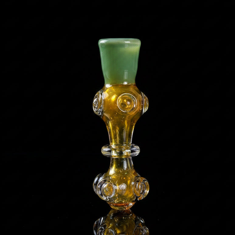 Hand Pipe | 4" Glass Colored Head Ring Handmade Pipe