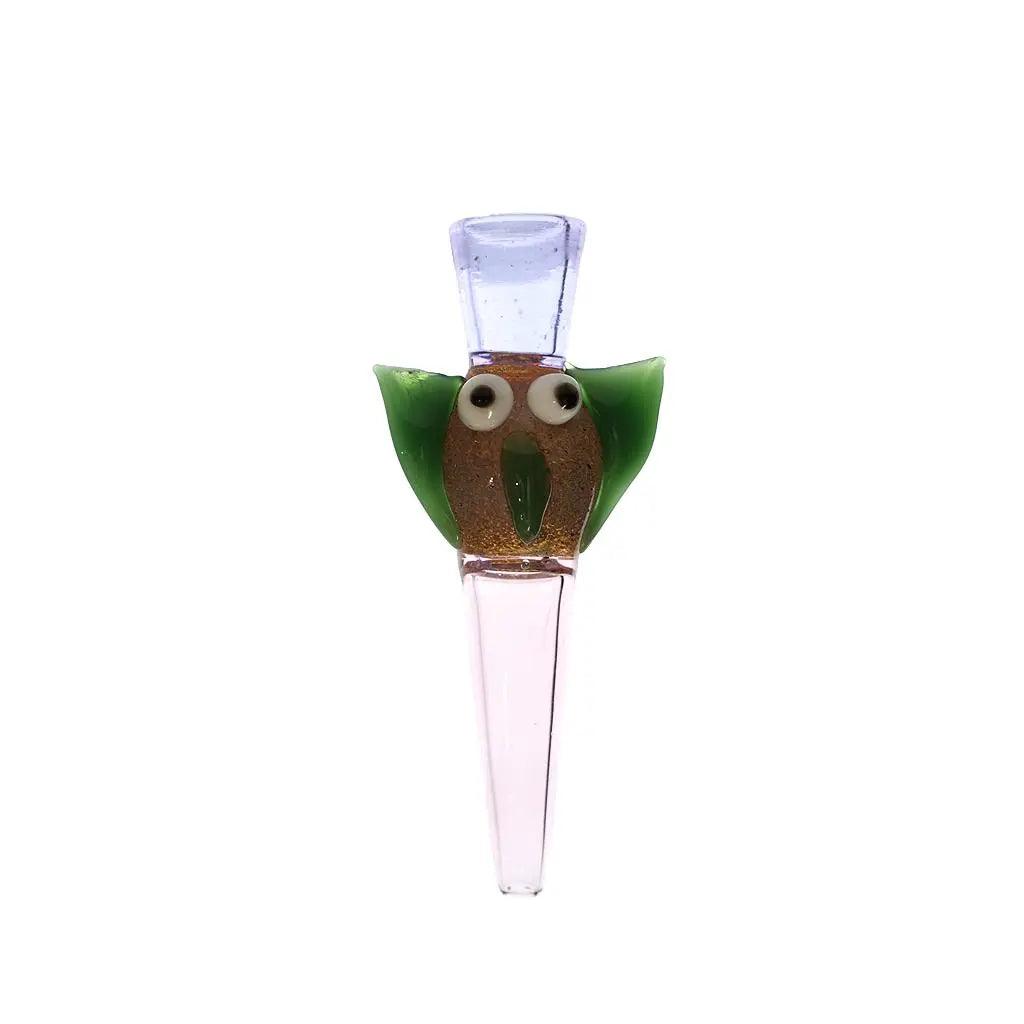 Hand Pipe | 5 "Glass Owl With Ears Colored Handmade Pipe