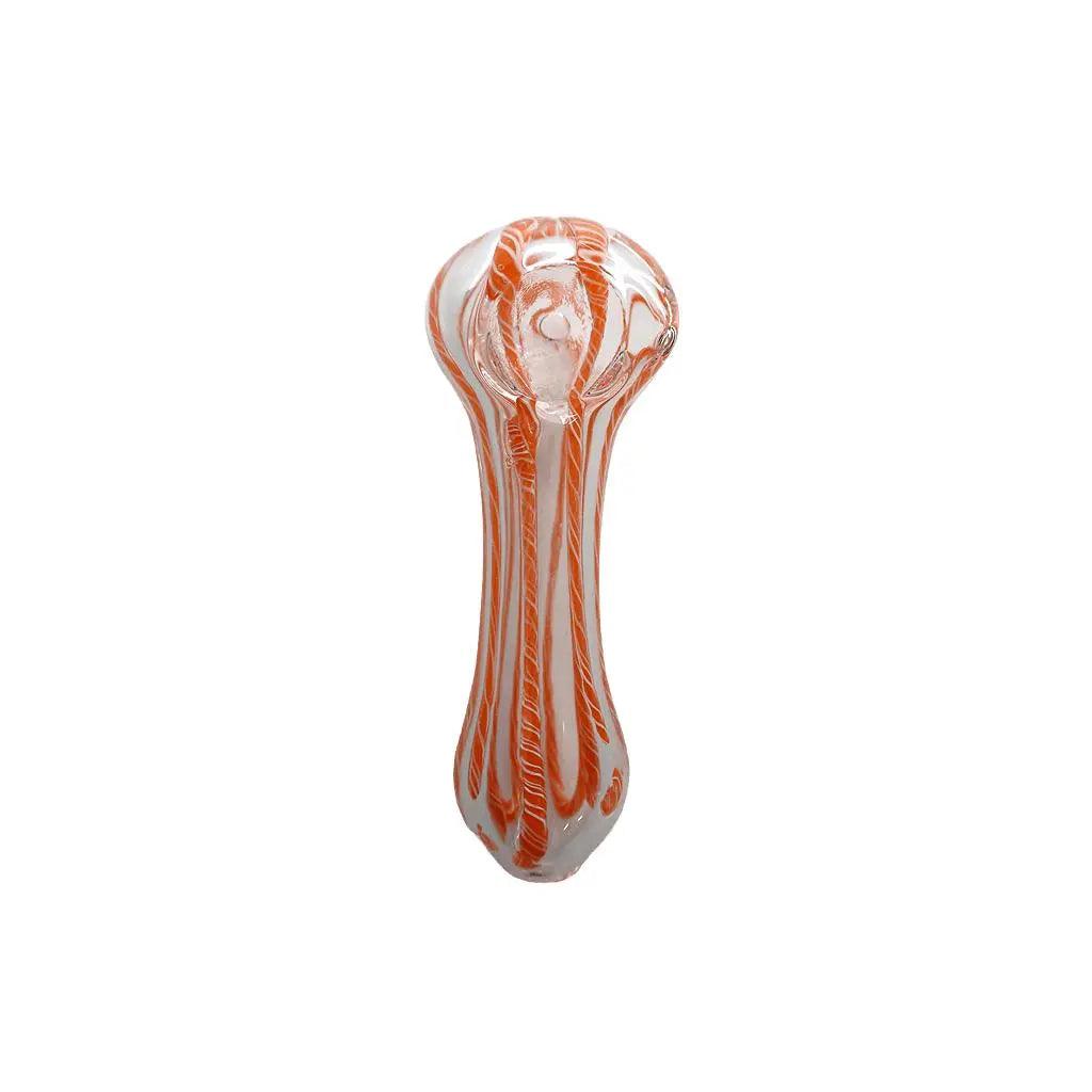 Hand Pipe | 5 "Glass Spoon Candy Cane Color Swirl Hand Pipe