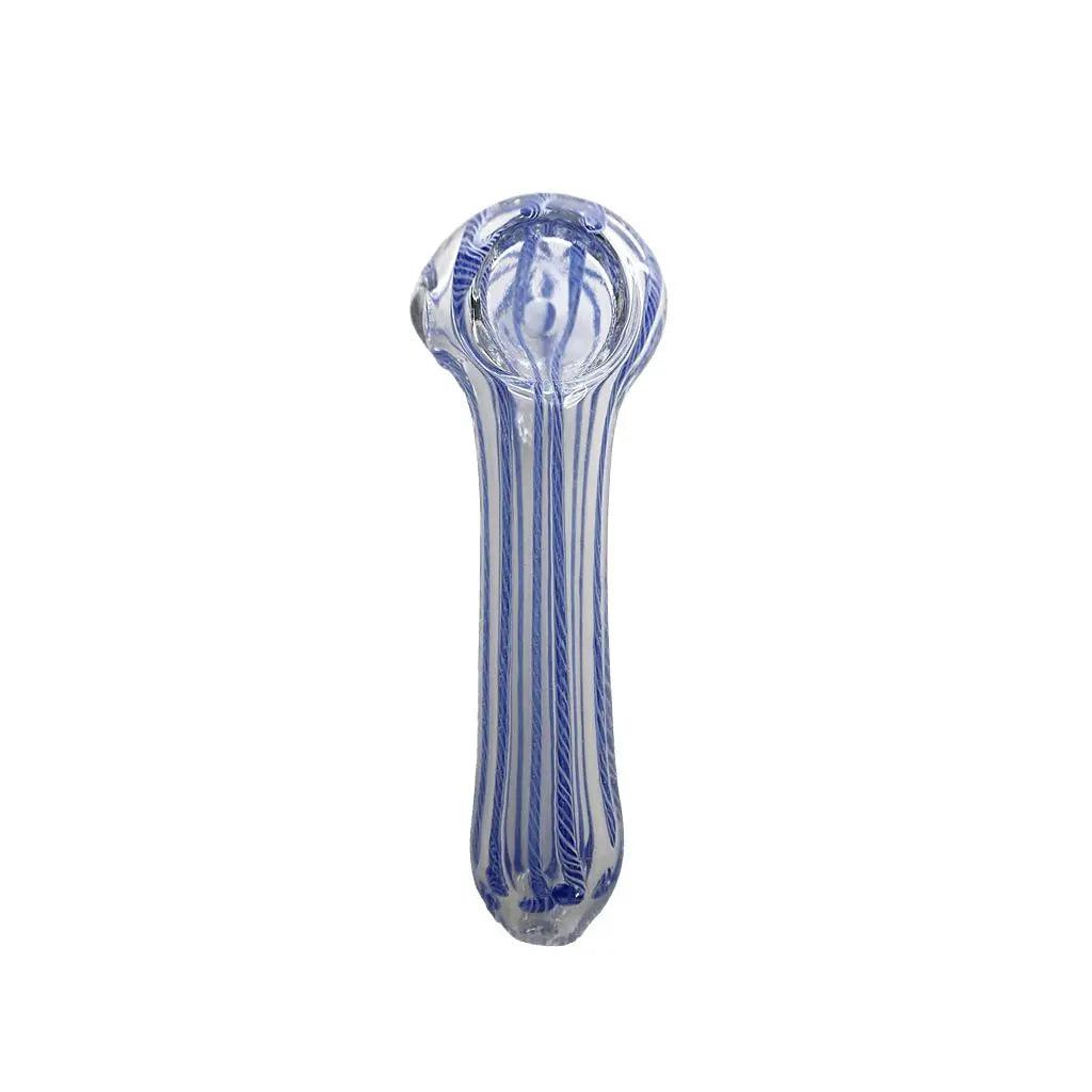 Hand Pipe | 5 "Glass Spoon Candy Cane Color Swirl Hand Pipe