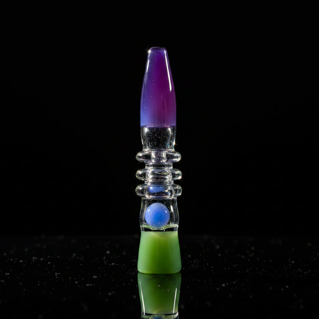 Hand Pipe | 5" Crystal Glass Triple Ring Handmade