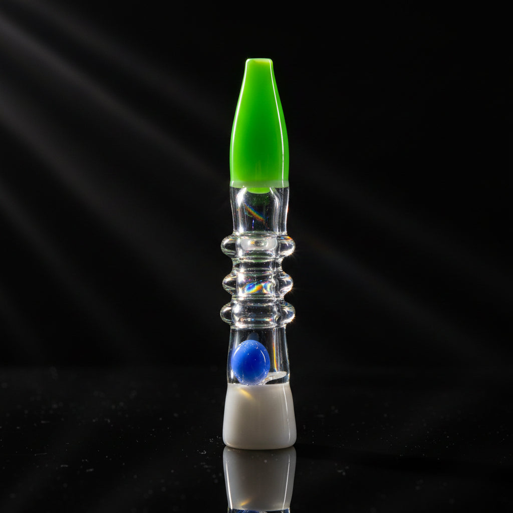 Hand Pipe | 5" Crystal Glass Triple Ring Handmade