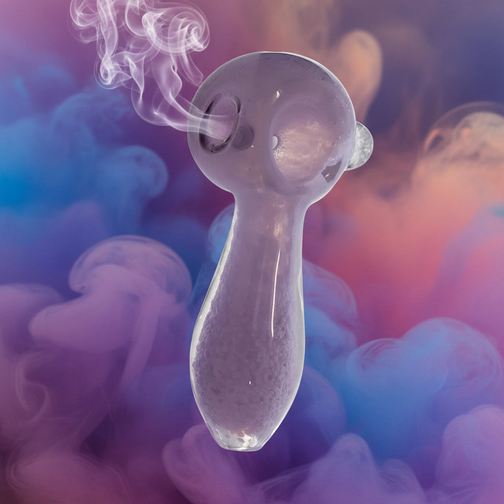 5" glass hand pipe with dip color milky tube design, portable and handcrafted for a smooth smoking experience.
