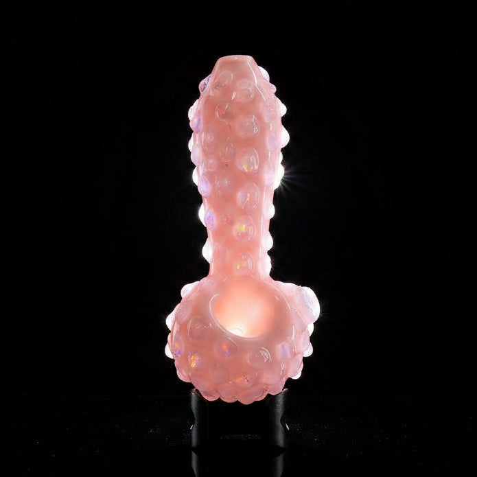Hand Pipe | 5" Glass Dot Insert Colored Handmade Pipe