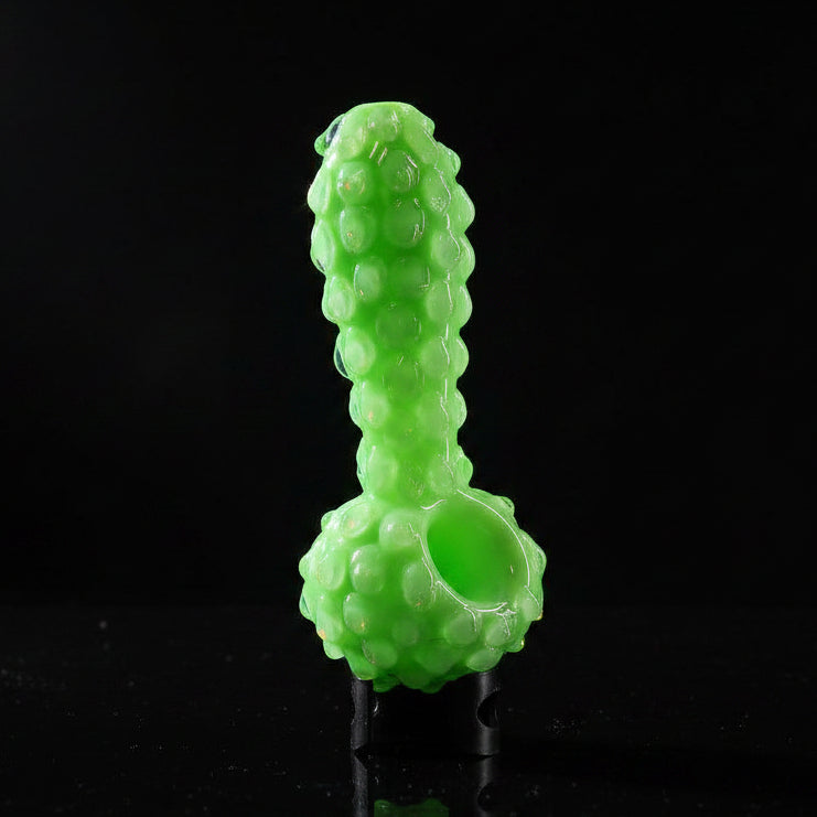 Hand Pipe | 5" Glass Dot Insert Colored Handmade Pipe