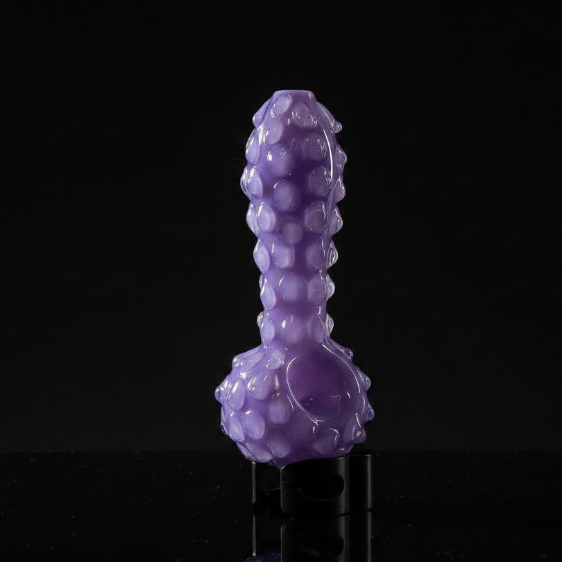 Hand Pipe | 5" Glass Dot Insert Colored Handmade Pipe