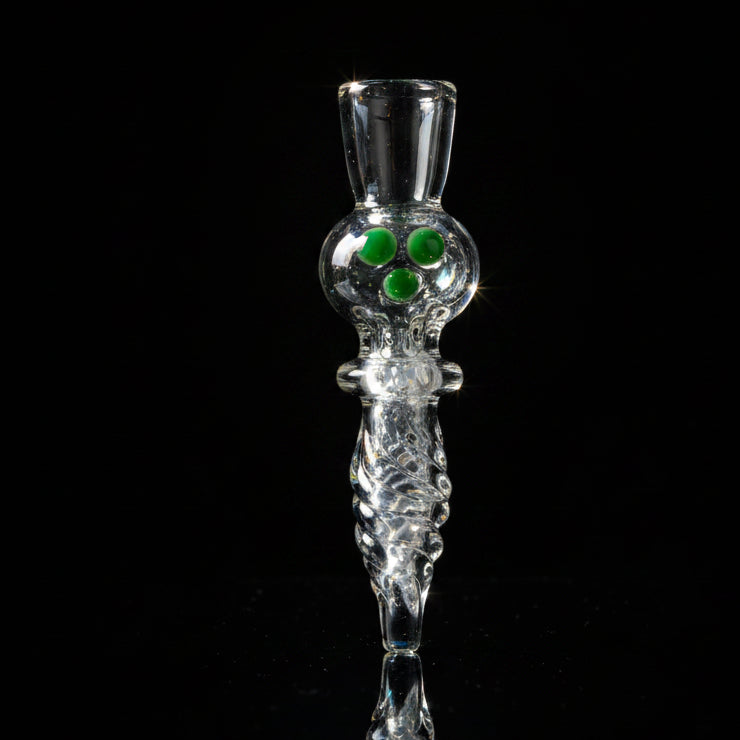 Hand Pipe | 5" Three Dot Glass Colored Ring