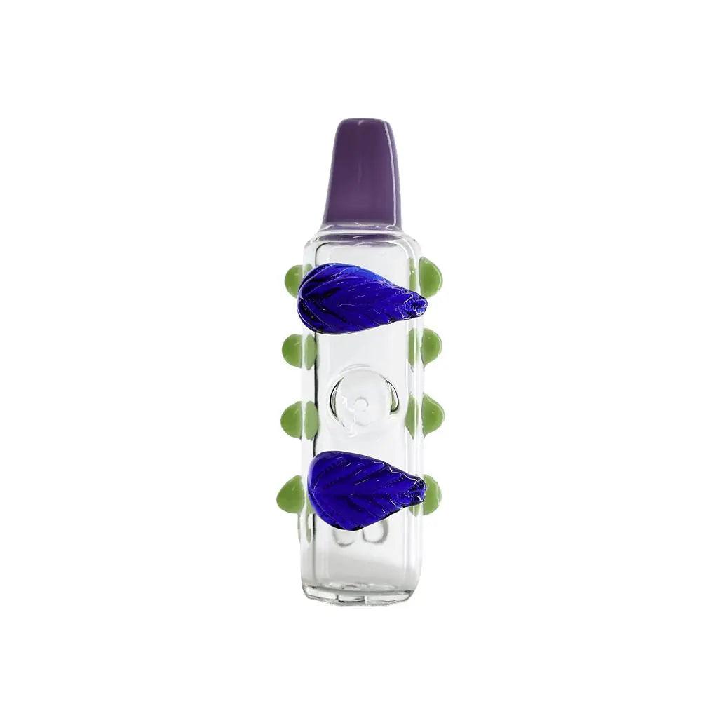Hand Pipe | 6" Glass Leaf & Dot Round Handmade Pipe
