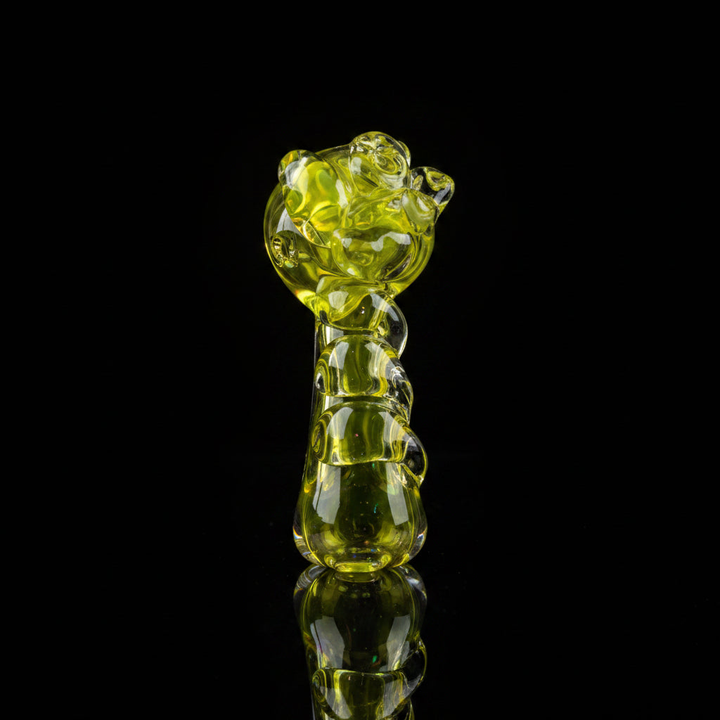 Inside-Out Knuckles Glass Spoon Pipe, 5-inch, ergonomic design, vibrant colors.