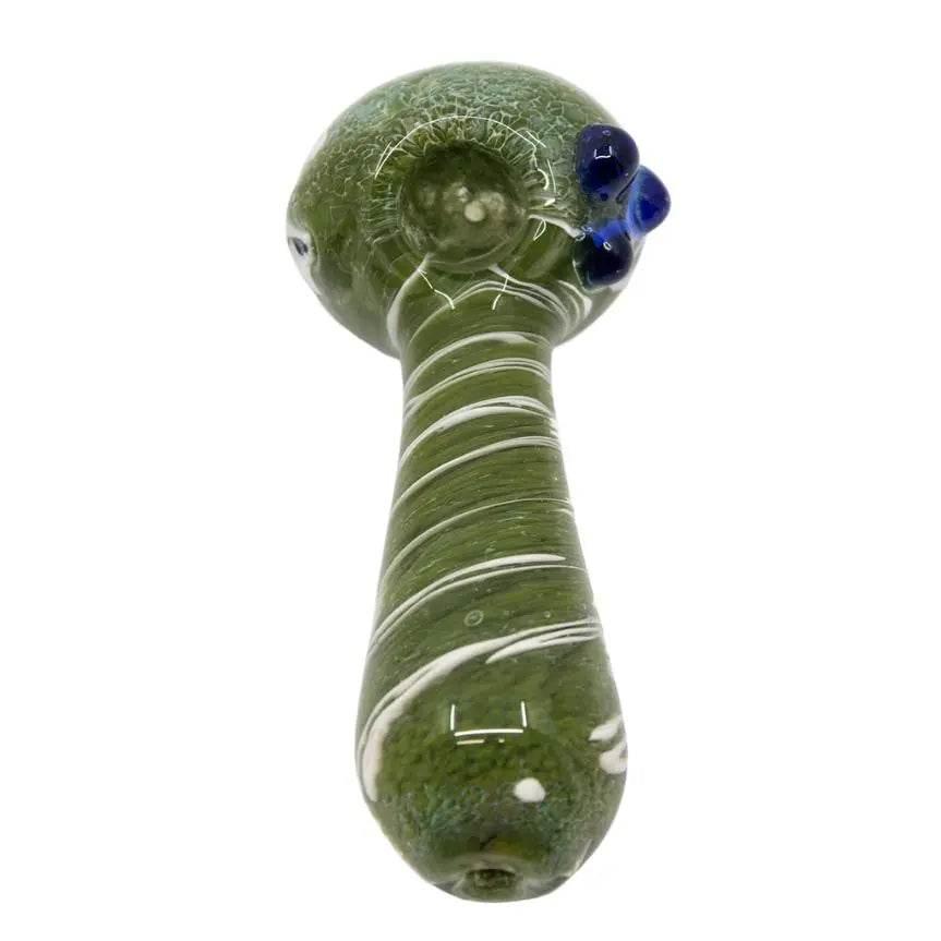 Hand Pipe | White Line mixed Round - SmokeMEGA