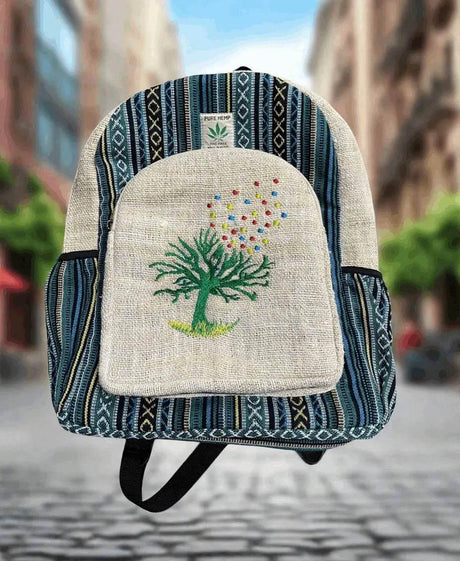 Hemp Embroidery Backpack | Stylish Partner for Regular Usage - SmokeMEGA