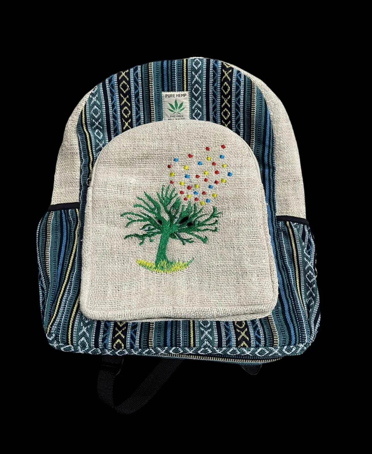 Hemp Embroidery Backpack | Stylish Partner for Regular Usage - SmokeMEGA