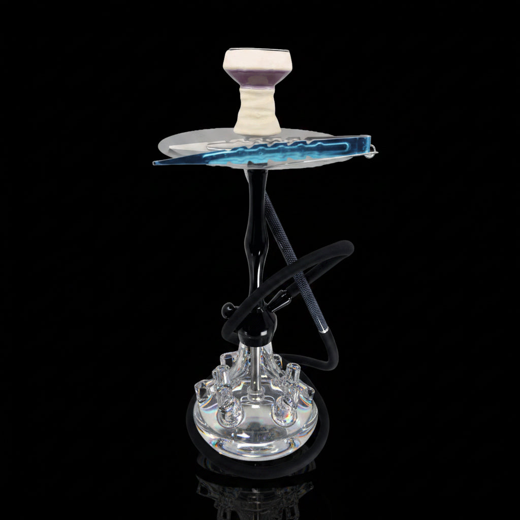 Premium Hookah-14 aluminum shisha pipe with wide base.