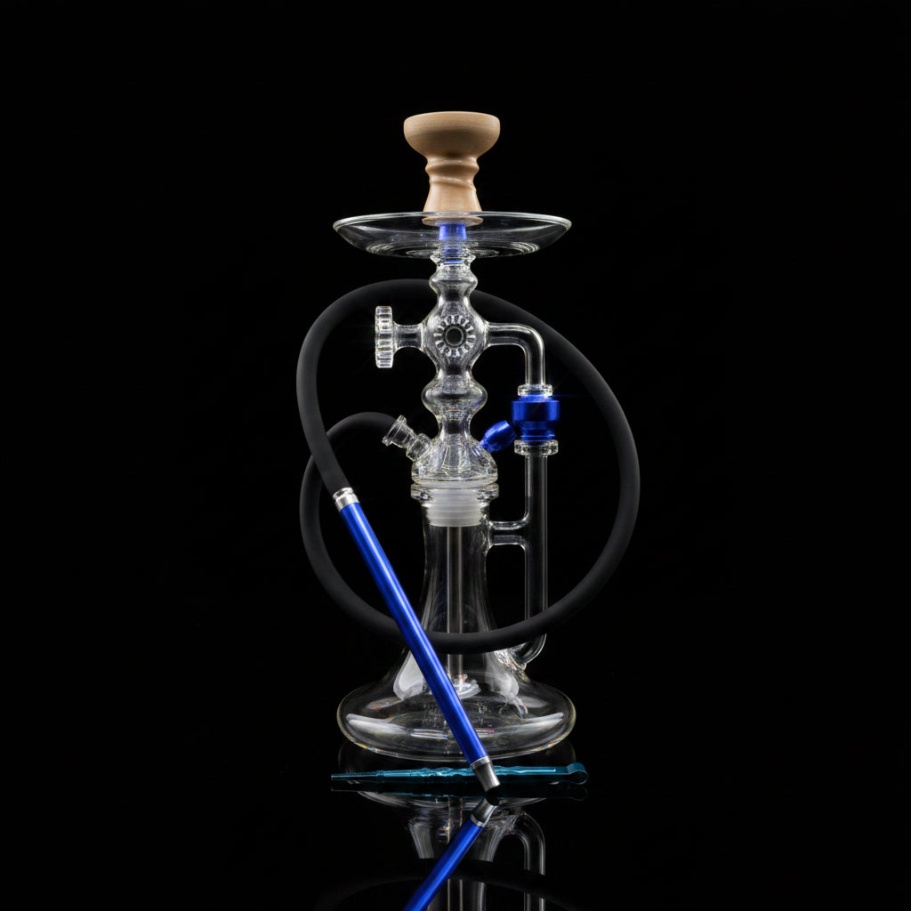 14" Premium Blue Color Aluminum Hookah with sleek design and durable construction.