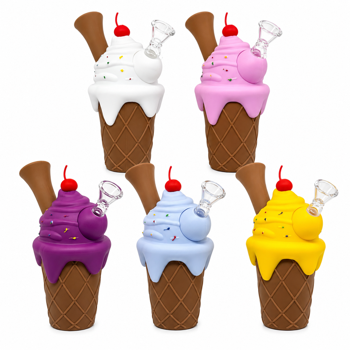 6" Ice Cream Silicone Dab Rig