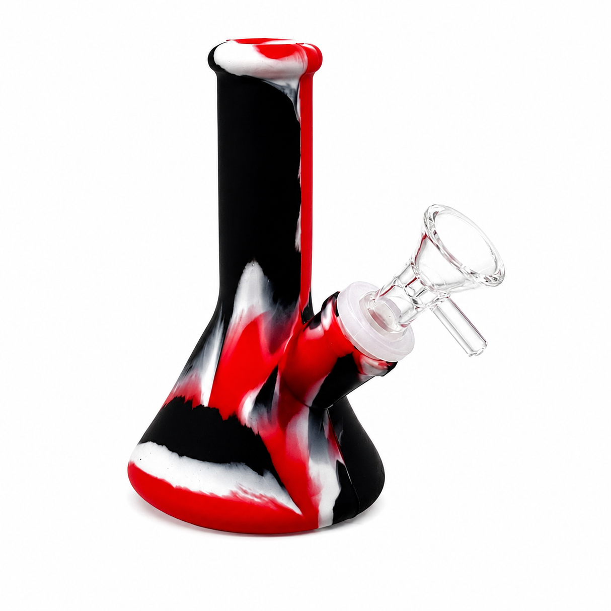 5-Inch 4-Piece Detachable Silicone Beaker Bong | Unbreakable Travel Water Pipe
