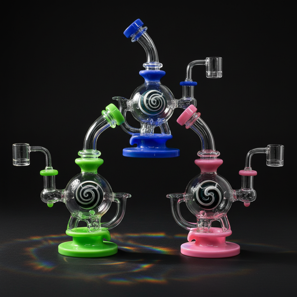 Bent Neck Lollipop Ball Insert Perc Dab Rig 8.5"