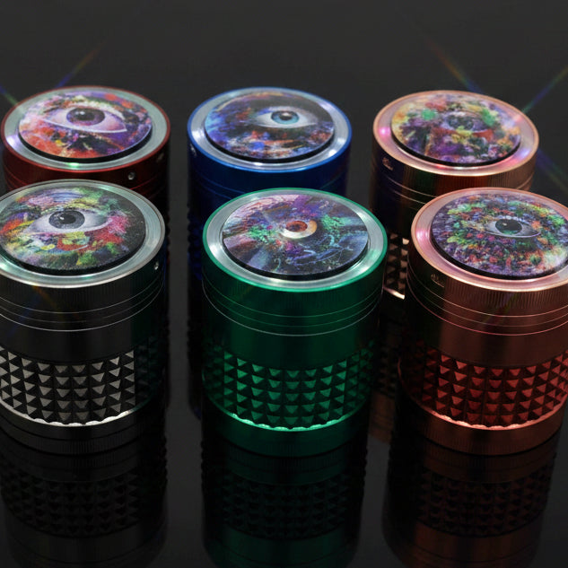 Metal Grinder | 4 Part With Led Light - SmokeMEGA
