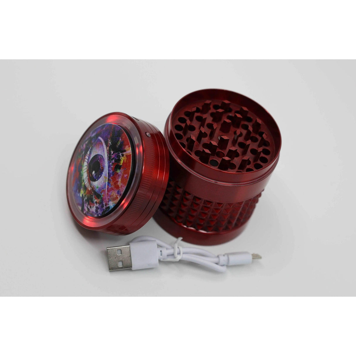 Metal Grinder | 4 Part With Led Light - SmokeMEGA