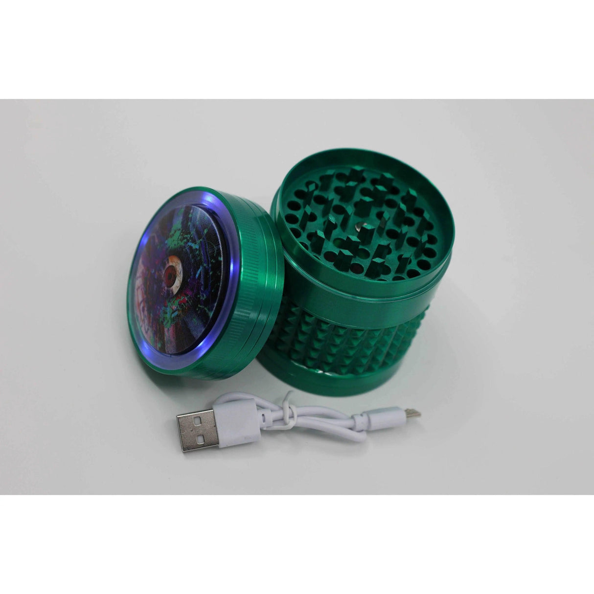 Metal Grinder | 4 Part With Led Light - SmokeMEGA