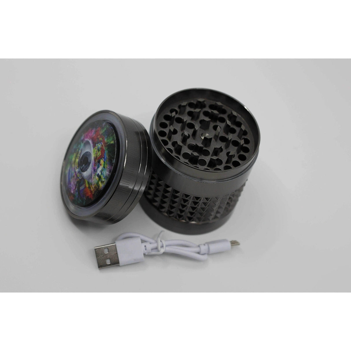 Metal Grinder | 4 Part With Led Light - SmokeMEGA