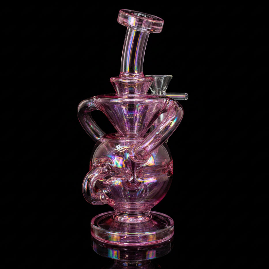 NEW Metallic 8” Recycler Dab Rig – Experience Smooth Hits & Stunning Colors