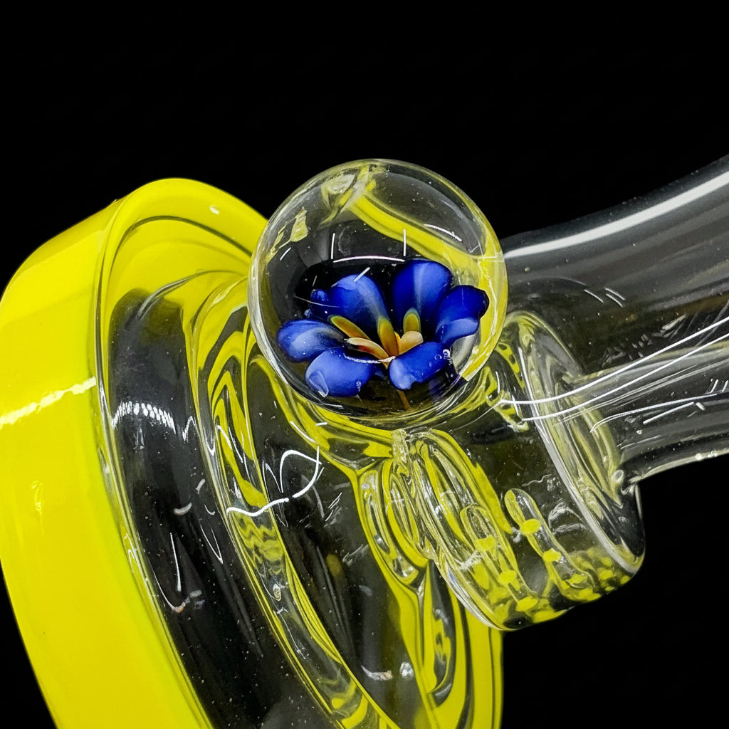 New 8.5 inch Flower Face Crystal glass Dab Rig - SmokeMEGA