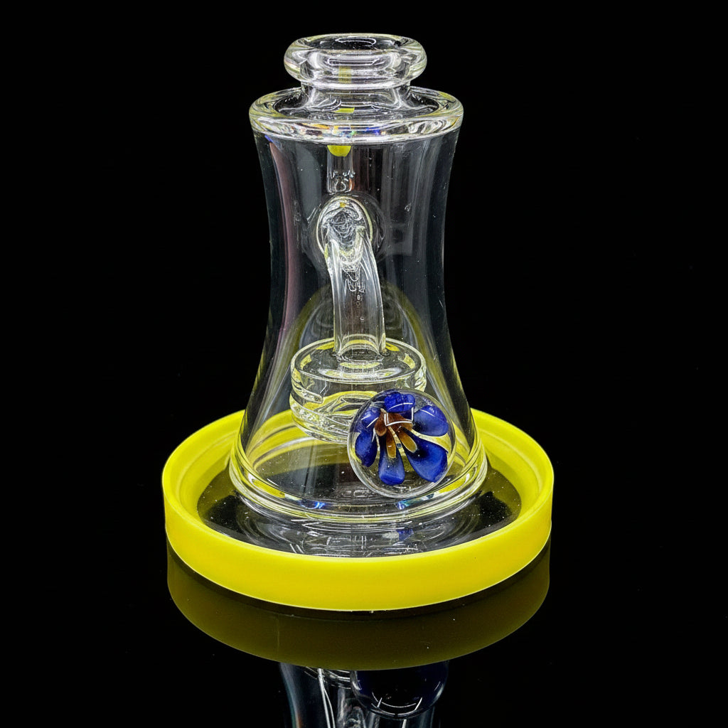 New 8.5 inch Flower Face Crystal glass Dab Rig - SmokeMEGA