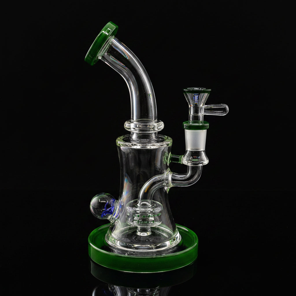 New 8.5 inch Flower Face Crystal glass Dab Rig - SmokeMEGA