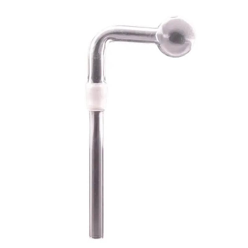 Oil Burner | 4.5 Inch 14mm Bend Clear Glass Oil Burner - SmokeMEGA