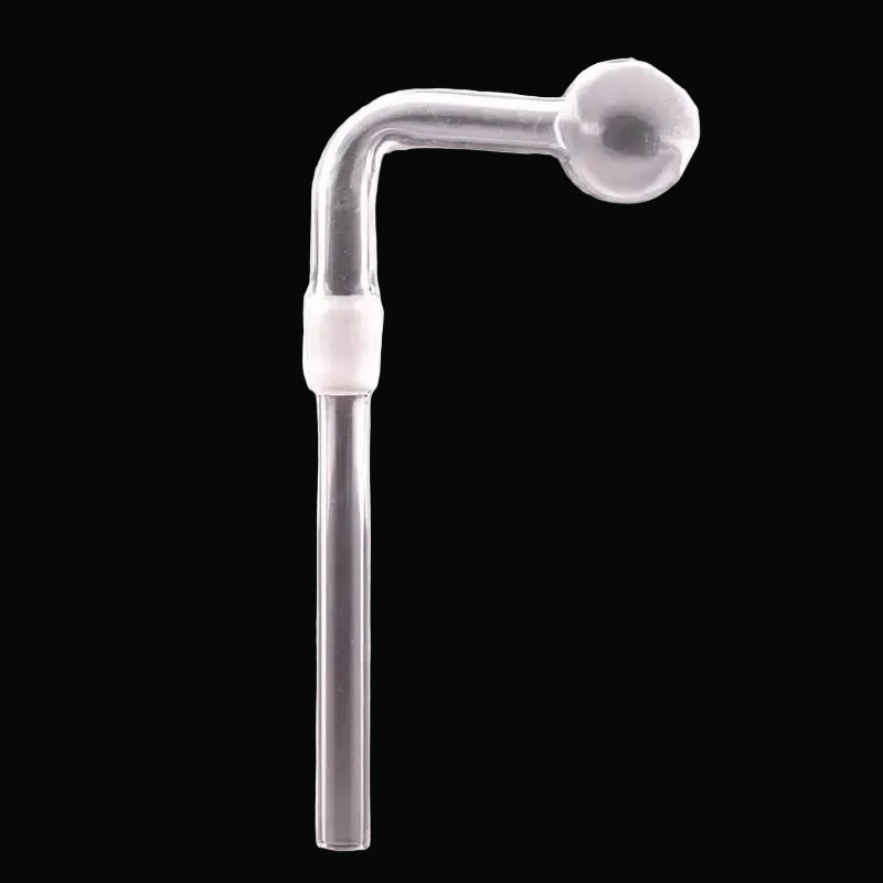 Oil Burner | 4.5 Inch 14mm Bend Clear Glass Oil Burner - SmokeMEGA