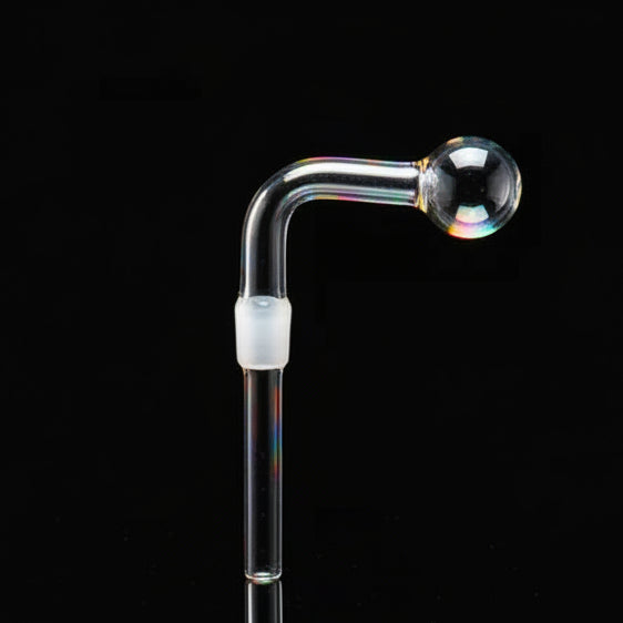 Oil Burner | 4.5 Inch 14mm Bend Clear Glass Oil Burner - SmokeMEGA