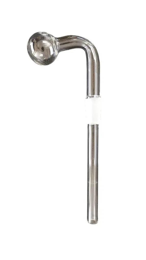 Oil Burner | 4.5 Inch 14mm Bend Clear Glass Oil Burner - SmokeMEGA