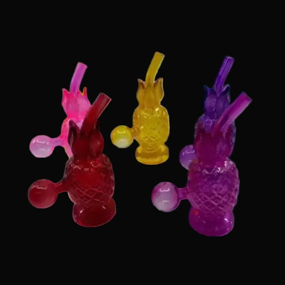Pineapple Oil Dab Rig | Unique Design 6 Inch Glass Rig - SmokeMEGA