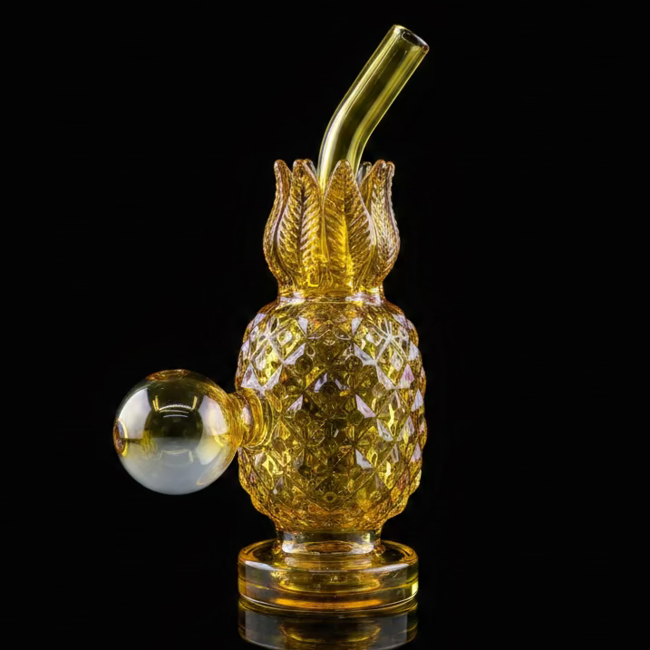 Pineapple Oil Dab Rig | Unique Design 6 Inch Glass Rig - SmokeMEGA