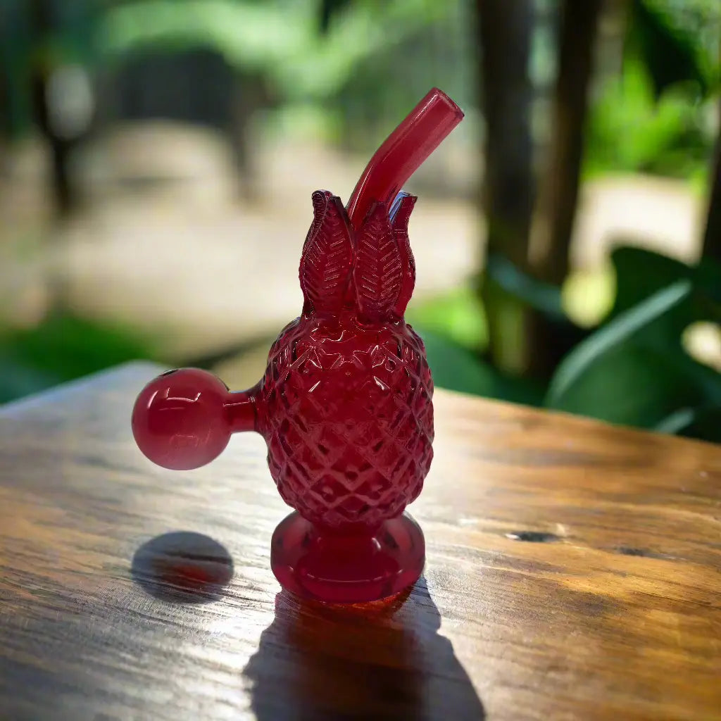 Pineapple Oil Dab Rig | Unique Design 6 Inch Glass Rig - SmokeMEGA