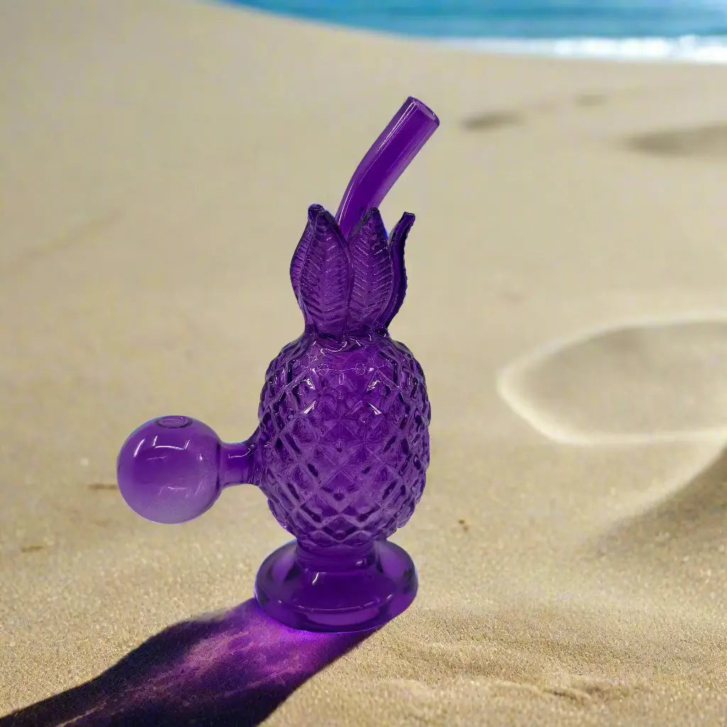 Pineapple Oil Dab Rig | Unique Design 6 Inch Glass Rig - SmokeMEGA